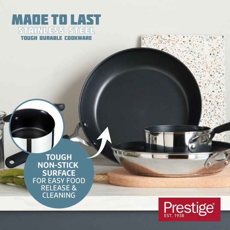 Meyer Prestige Non Stick Milk Pan Steel 0.9L 14cm