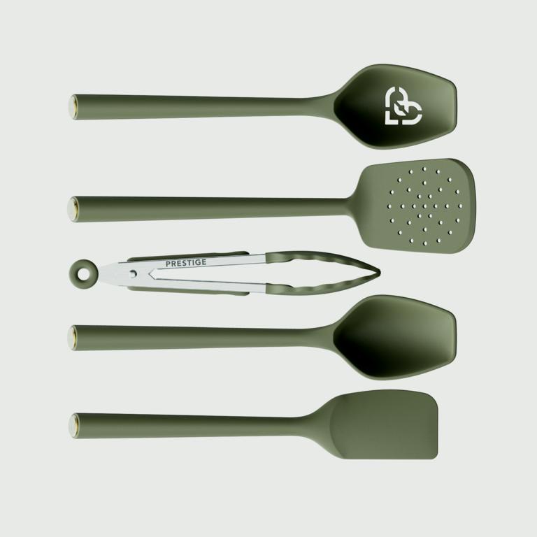 Meyer Prestige Silicone Tool Set 5 Piece Urban Olive
