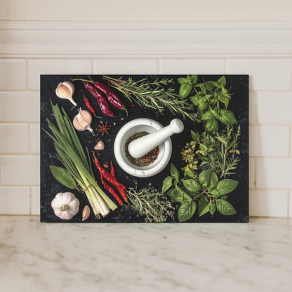 Apollo Glass Worktop Saver 28 x 38cm Herbs & Spices