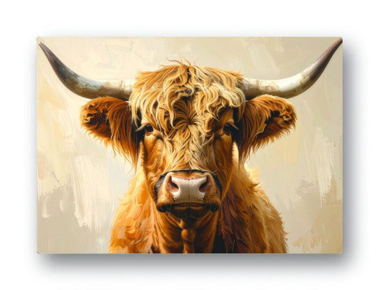 Apollo Glass Worktop Saver 28 x 38cm Highland Cow