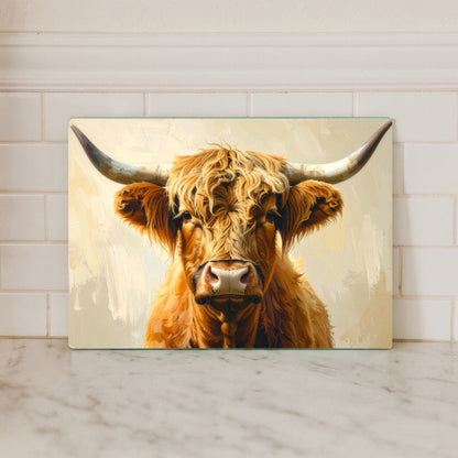 Apollo Glass Worktop Saver 28 x 38cm Highland Cow