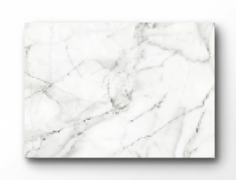 Apollo Glass Worktop Saver 28 x 38cm White Marble