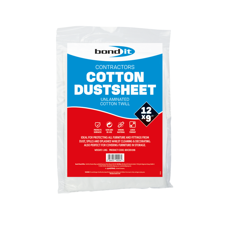 Bond It Dust Sheet Cotton Twill Cream 12 x 9ft