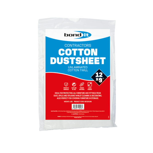 Bond It Dust Sheet Cotton Twill Cream 12 x 9ft