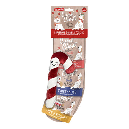 Rosewood Cupid & Comet Christmas Dinner Dog Stocking