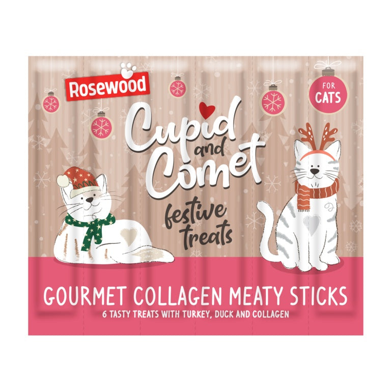Rosewood Cupid & Comet Cat Collagen Festive Sticks Dk&Trky 5g