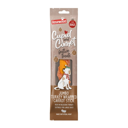 Rosewood Cupid & Comet Jumbo Turkey Wrapped Carrot Stick 70g