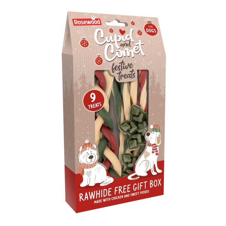 Rosewood Cupid & Comet Rawhide Free Gift Box 280g