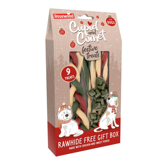 Rosewood Cupid & Comet Rawhide Free Gift Box 280g