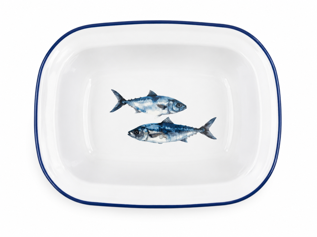 Falcon Enamel Oblong Pie Dish 20cm Fish