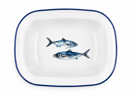 Falcon Enamel Oblong Pie Dish 20cm Fish