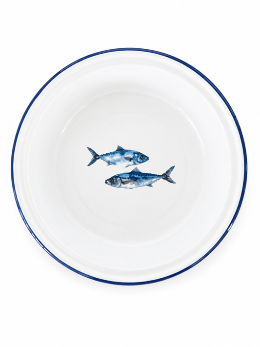 Falcon Enamel Round Pie Plate 22cm Fish