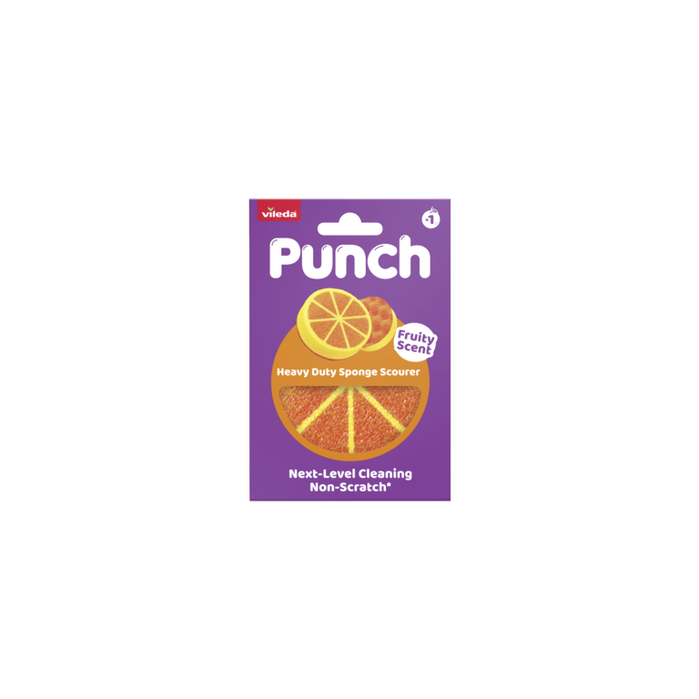 Punch Heavy Duty Sponge Scourer Orange