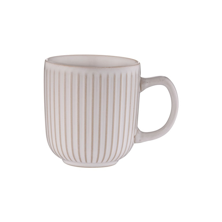Mason Cash Reactive Ridge Mug White 420ml
