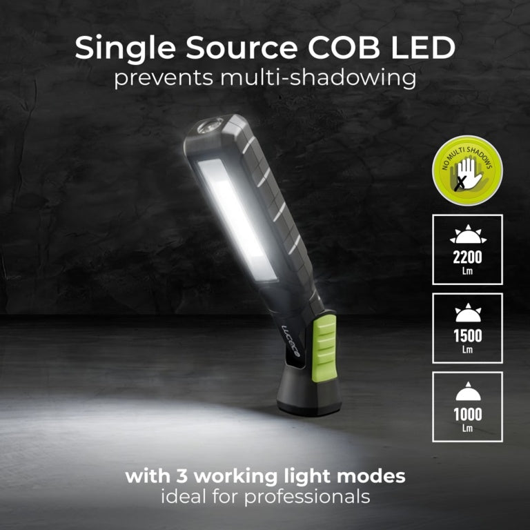 Luceco Rechargeable Inspection LED Torch 5w 600lm