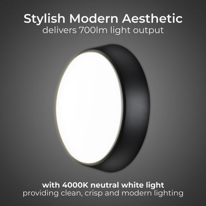 Luceco Eco Round Bulkhead IP54 10w 700lm