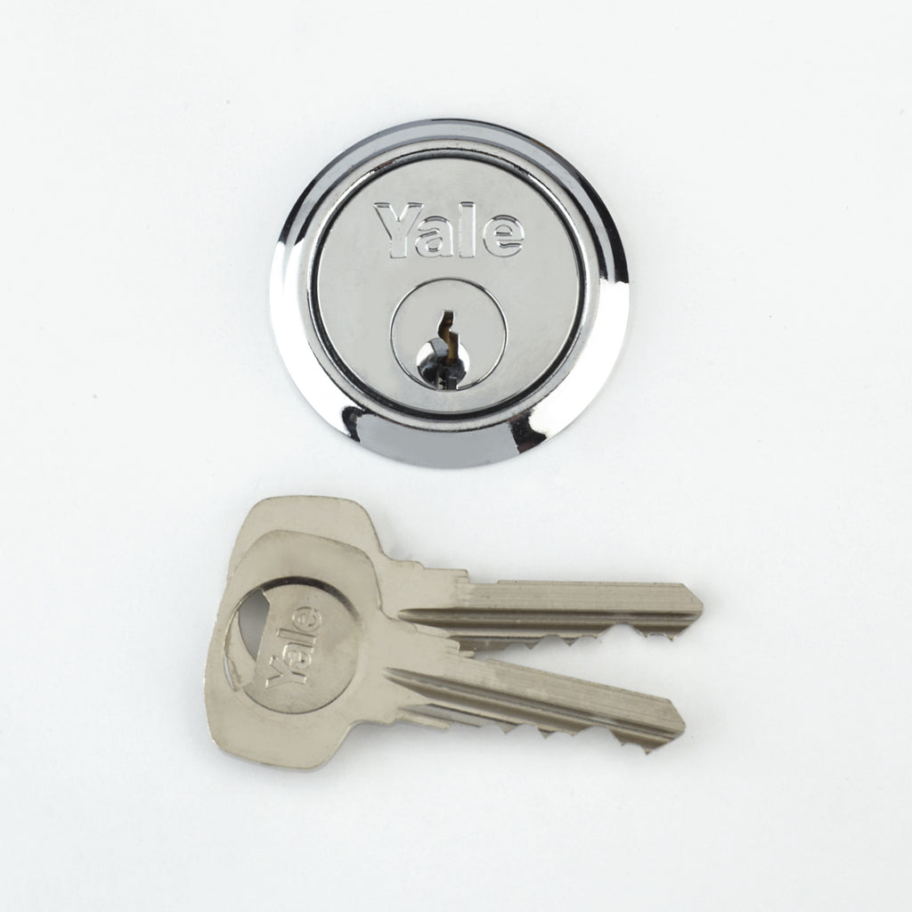 Yale Replacement Rim Cylinder Satin Chrome Polished