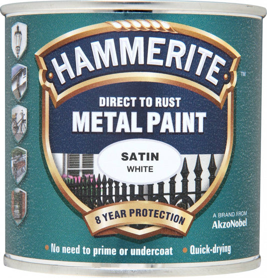 Hammerite Metal Paint Satin 250ml White