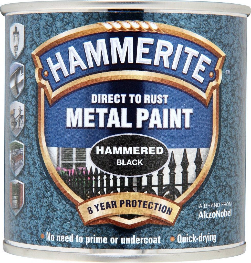 Hammerite Metal Paint Hammered 250ml Black