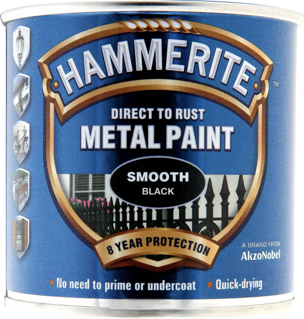 Hammerite Metal Paint Smooth 250ml Black