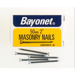 Bayonet Masonry Nails - Zinc Plated (Box Pack) 50mm