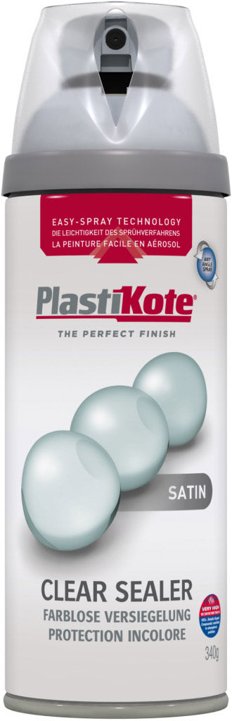 PlastiKote Twist & Spray Paint 400ml Clear Acrylic Satin