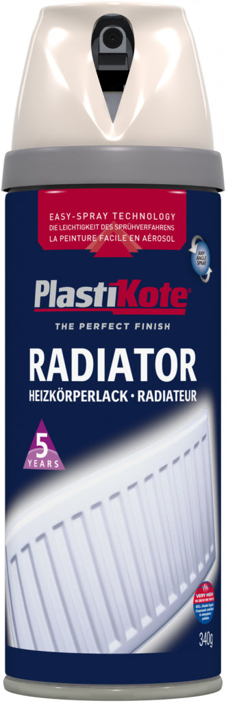 PlastiKote Radiator Spray Paint 400ml Magnolia