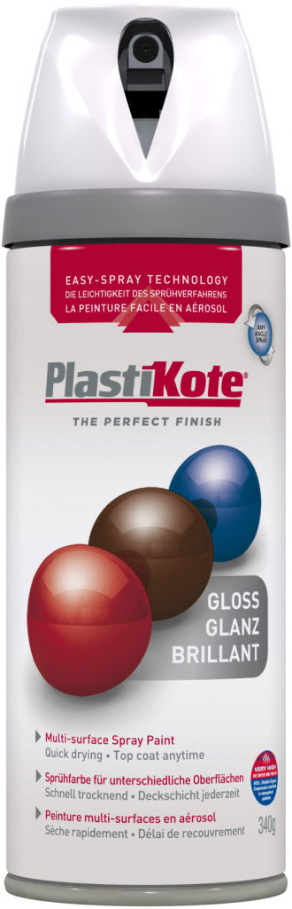 PlastiKote Twist & Spray Paint 400ml White Gloss