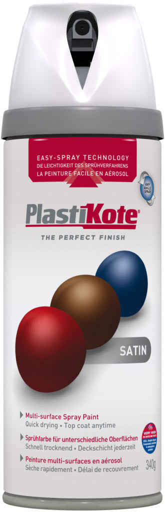 PlastiKote Twist & Spray Paint 400ml White Satin