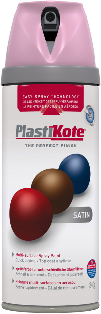 PlastiKote Twist & Spray Paint 400ml Cameo Pink Satin