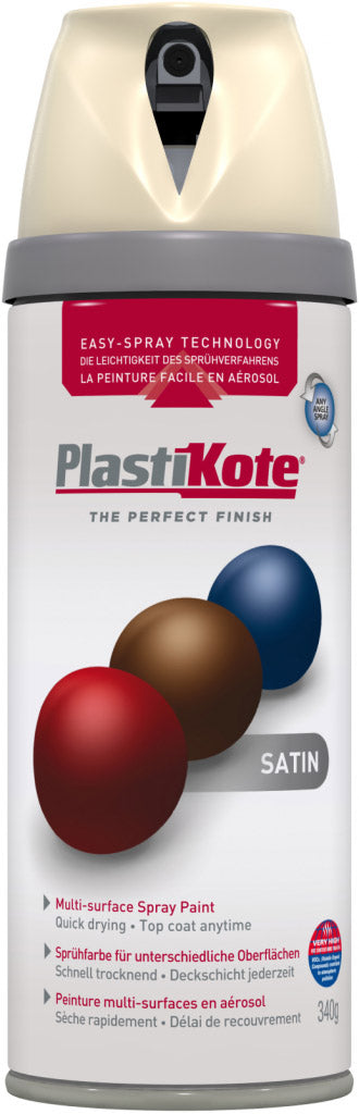 PlastiKote Twist & Spray Paint 400ml Grey Beige Satin