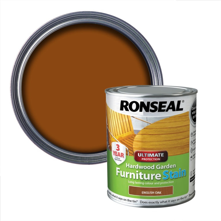Ronseal Hardwood Furniture Stain 750ml English Oak