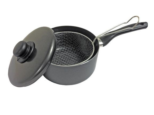 Pendeford The Chefs Choice Polished Chip Pan & Lid 20cm