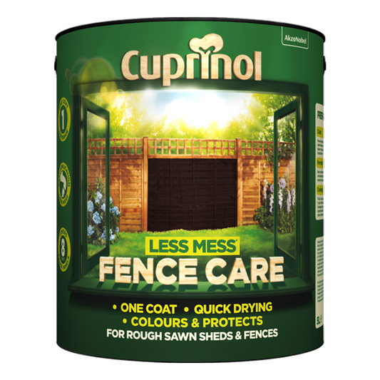 Cuprinol Less Mess Fence Care 6L Rustic Brown