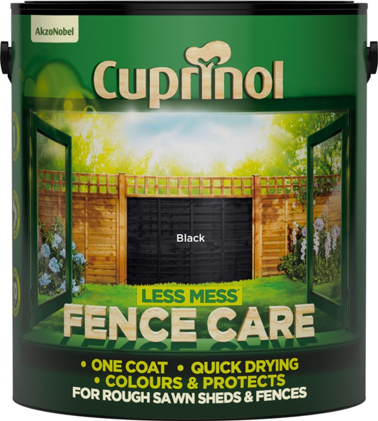 Cuprinol Less Mess Fence Care 6L Black