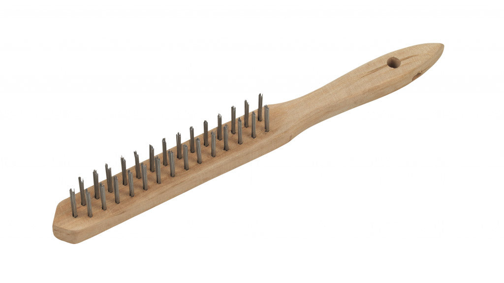 SupaTool Wire Brush With Maple Handle 2 Rows