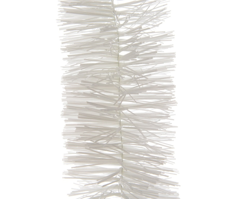 Kaemingk Tinsel Garland Shiny White 4ply