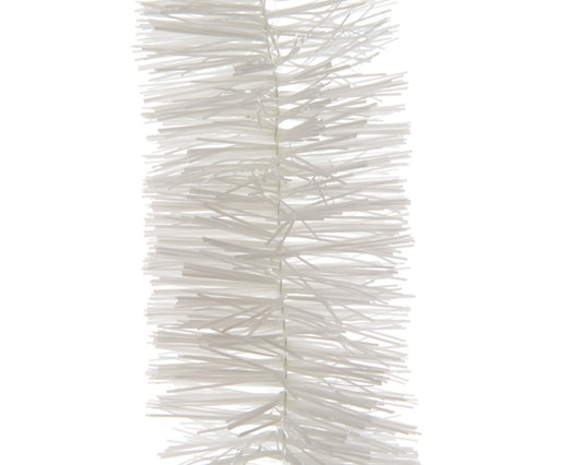 Kaemingk Tinsel Garland Shiny White 4ply