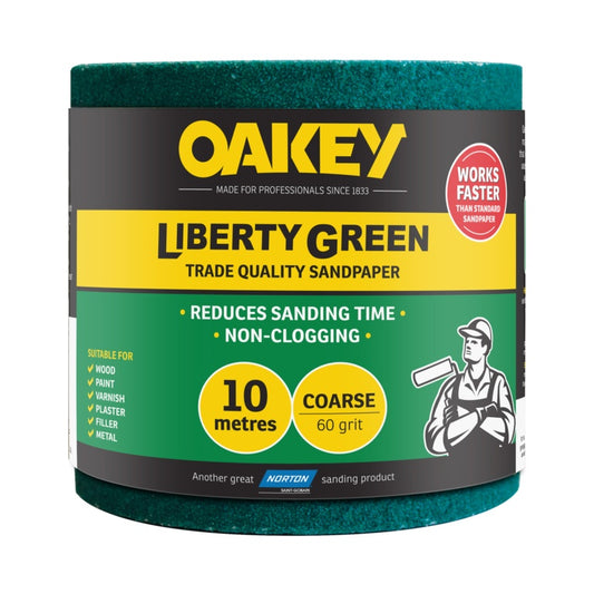 Norton Oakey Liberty Green Rolls - 10m x 115mm 60 Grade
