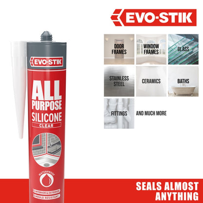 Evo-Stik All Purpose Flexible Silicone Sealant Clear