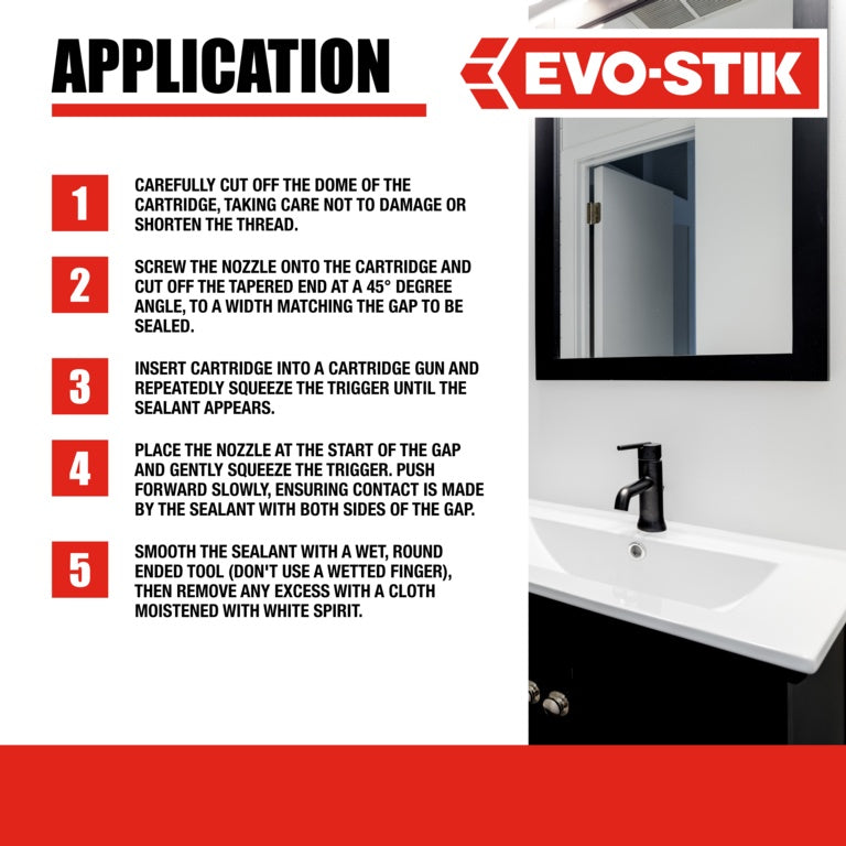 Evo-Stik All Purpose Flexible Silicone Sealant Clear