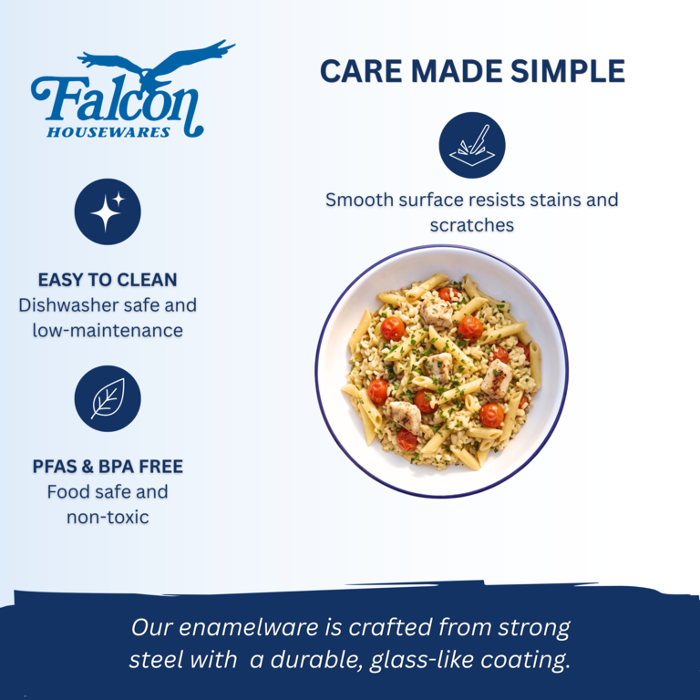 Falcon Pasta/Rice Plate - Traditional White 20cm x 3D