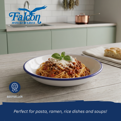 Falcon Pasta/Rice Plate - Traditional White 20cm x 3D