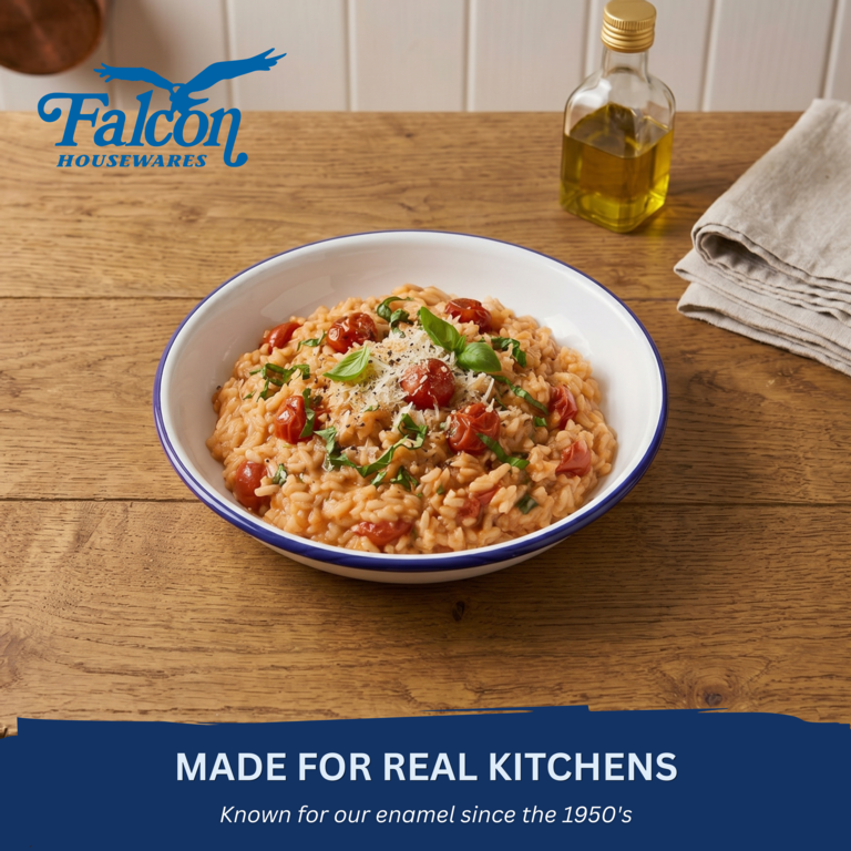 Falcon Pasta/Rice Plate - Traditional White 20cm x 3D