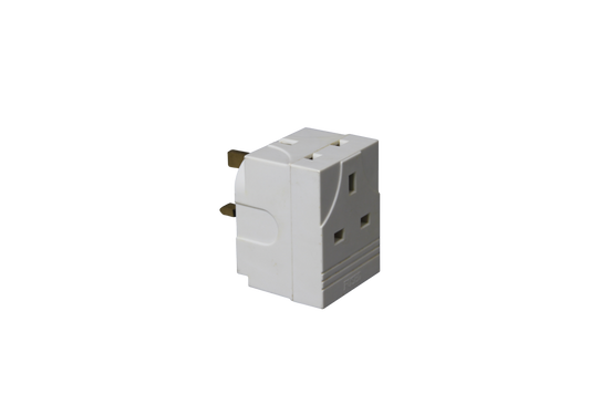 Securlec 3 Way Plug In Adaptor Fused White 13 Amp