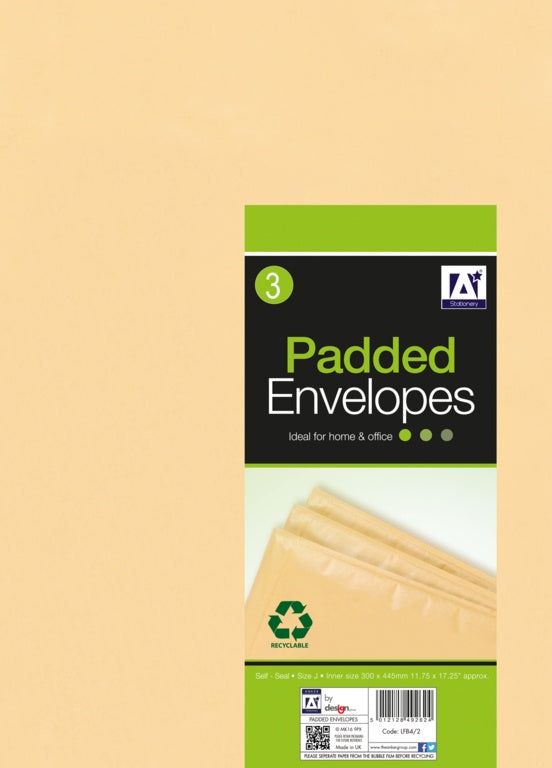 Anker Padded Brown Envelopes 320 x 455 Pack 3