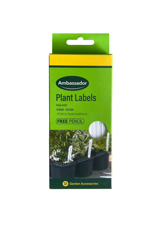 Ambassador Plant Labels Pack 50 6"