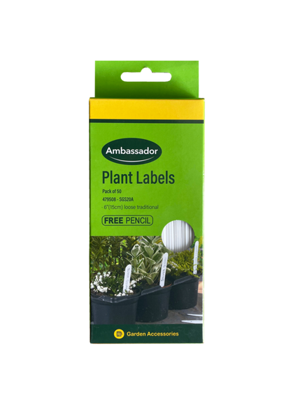 Ambassador Plant Labels Pack 50 6"