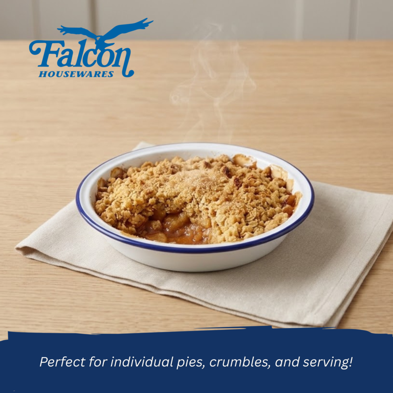 Falcon Round Pie Dish - Traditional White 18cm x 3.5D