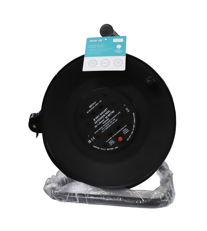 Securlec 4 Gang Extension Reel 50m 13 Amp